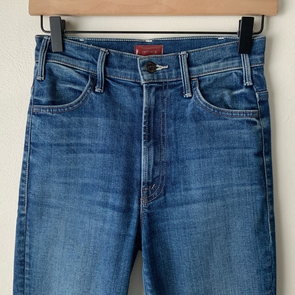 MOTHER Jeans The Hustler Ankle Fray in Night Clubbing Blue Size 24 - Picture 7 of 16